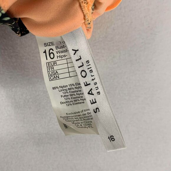 Seafolly Australia 2pc Women's Floral Striped Bikini Set Size 16 - Picture 7 of 8